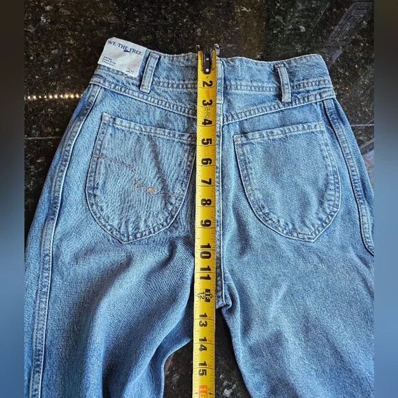 Free people We the free Aster high rise Straight Leg Jeans in Swarm Sz 24 - Picture 4 of 13